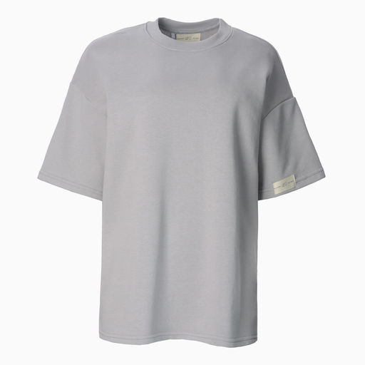 Футболка с нашивкой женская MIST Base, светло-серая, размер 48