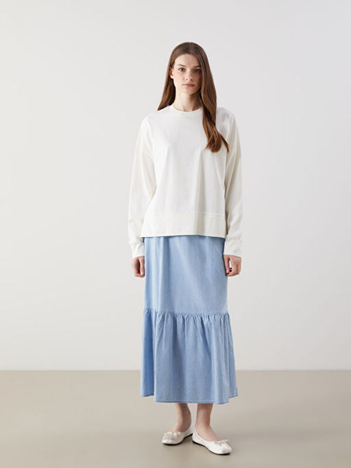 Bisiklet Yaka Kad?n Sweatshirt