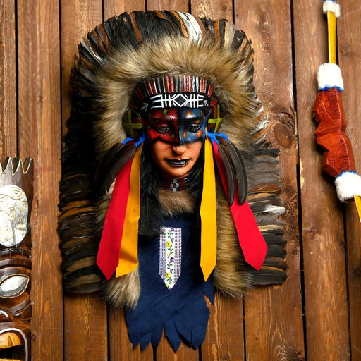 Панно «Индианка Блэндина», 40×15×60 см, МИКС