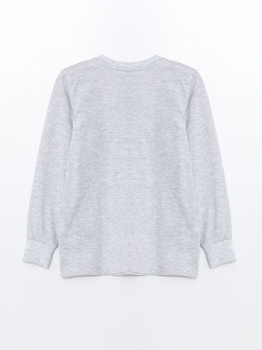 Bisiklet Yaka Bask?l? Uzun Kollu Erkek ?ocuk Pijama Tak?m? - Waikiki фото 3