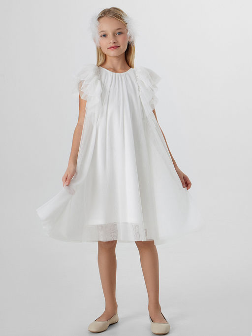 Нарядное платье для девочек белое - Mark formelle фото 6