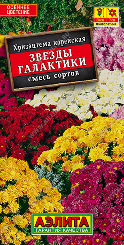 1852A Хризантема Звезды галактики, смесь окрасок 0,02гр