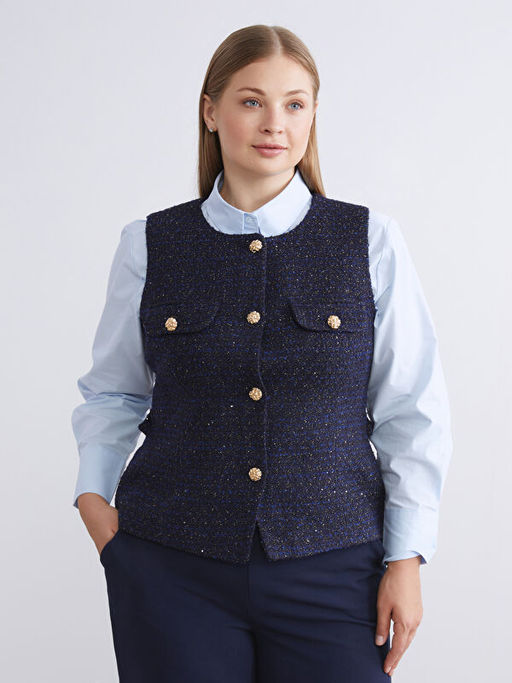 Bisiklet Yaka Kad?n T?vit Yelek