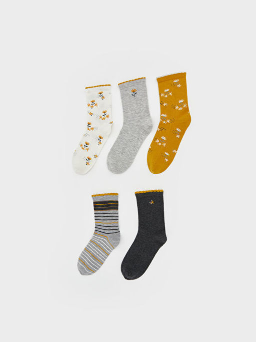 Desenli Kad?n Soket ?orap 5li