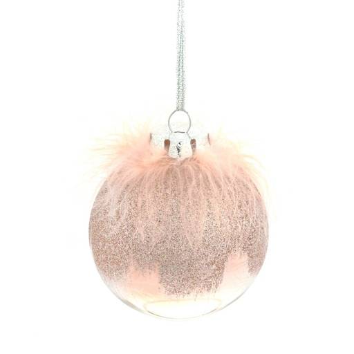 Набор из 12шт, Украшение новогоднее Шар "Перышко страуса", D 8 см, L35 W27 H9 см