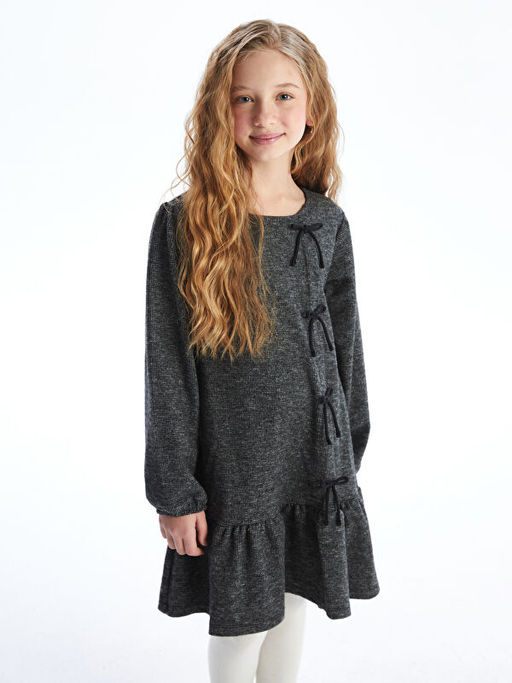 Bisiklet Yaka K?z ?ocuk Elbise