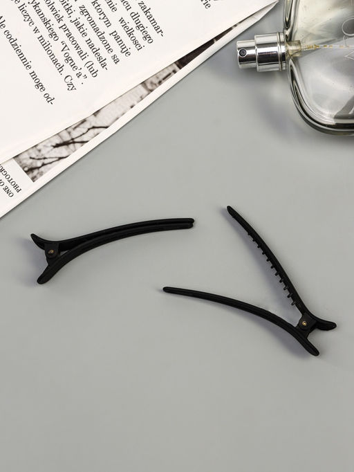 Цена за 6 шт. Зажимы для волос «Джастин», набор 6 шт., 7.5 см, чёрные