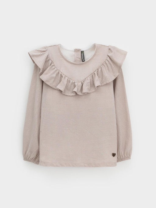 КР 302177/бежевый,гусиная лапка к625 блузка для дев