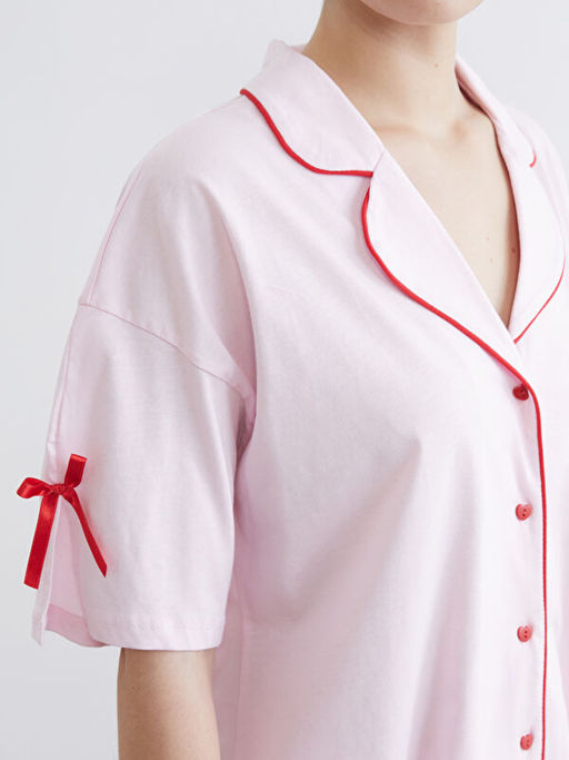 G?mlek Yaka Kad?n Pijama Tak?m