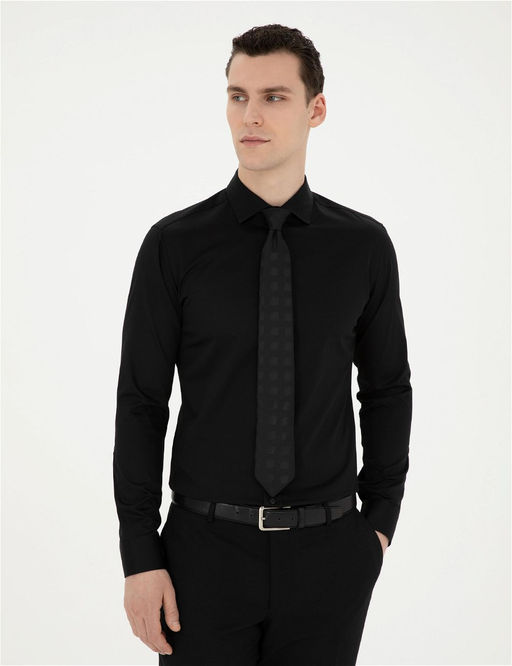 Siyah Ex. Slim Fit Uzun Kollu Basic G_mlek - Pierre cardin фото 3