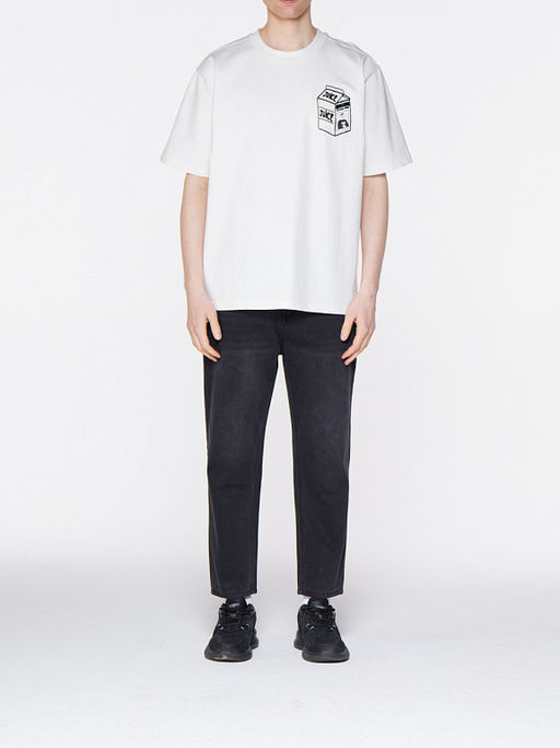 Всесезонные укороченные чёрные джинсы tappered - 0not1 фото 2