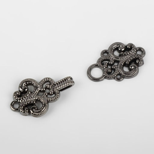 Декоративная застёжка, 4.5×1.5 см, цвет чёрный