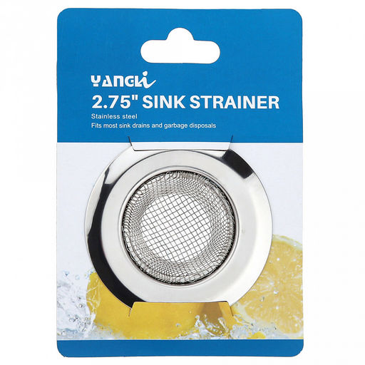 Пробка-сетка для раковины из нержавеющей стали Сетка №2 д7,2см, h2,9см, на картоне (внутренний д4см) (Китай) - Домашняя мода фото 3