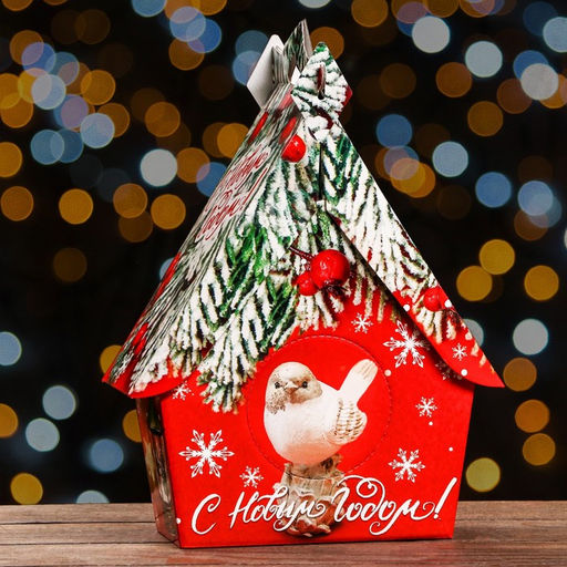 Подарочная коробка Зимний , Скворечник БОЛЬШОЙ, 17 x 9x 21,3 см - Simaland фото 6