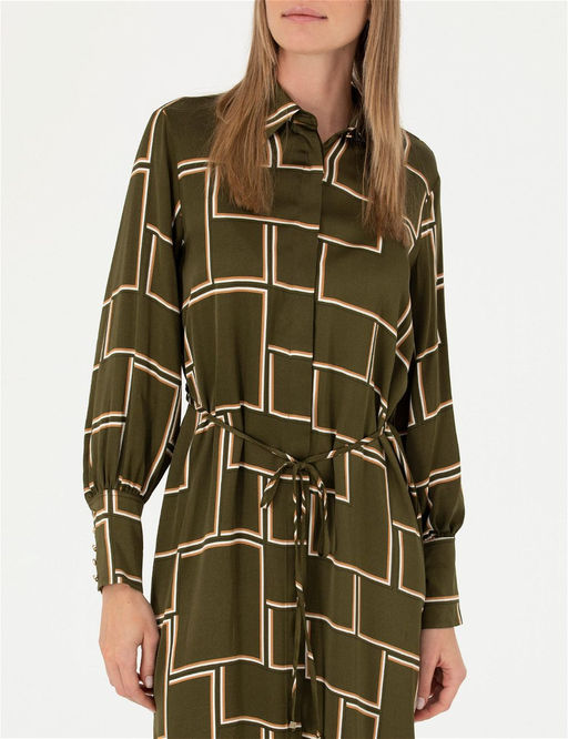 Kahverengi Comfort Fit Dokuma Elbise - Pierre cardin фото 6