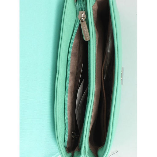 Сумка женская искусственная кожа DJ-CM 6919-AQUA GREEN, 2отд, плечевой ремень, зеленый SALE 259777 - Adelia фото 3