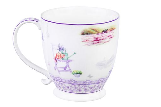 Кружка 500 мл 13,5*10*10,5 см Лаванда на ножке, NEW BONE CHINA - Elan gallery фото 2
