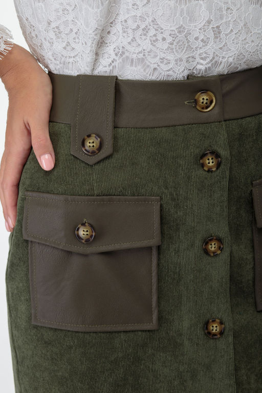 Юбка ANELLI 922 хаки  фото 2