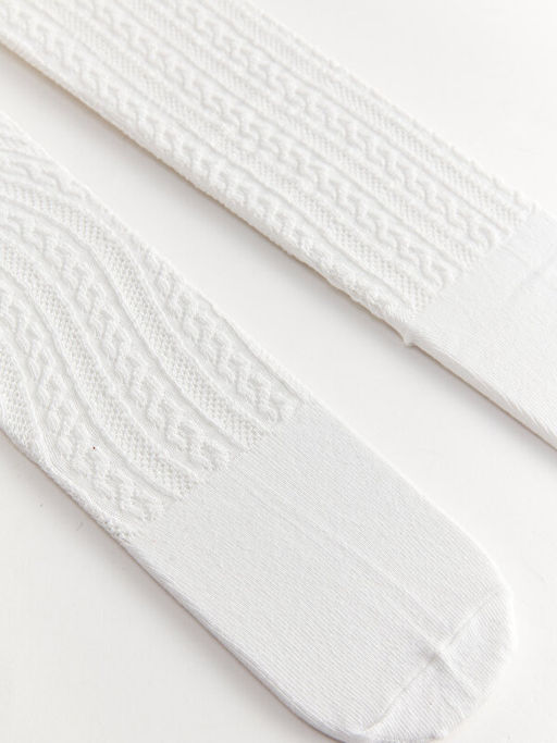 Kendinden Desenli K?z ?ocuk K?lotlu ?orap 2li