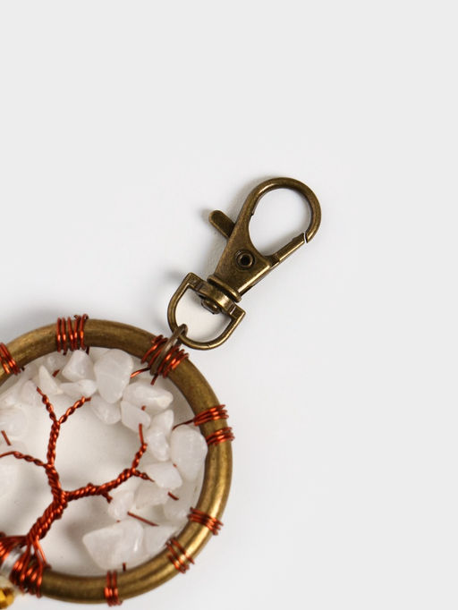 Брелок ловец снов «Великое древо», 19 см, белый