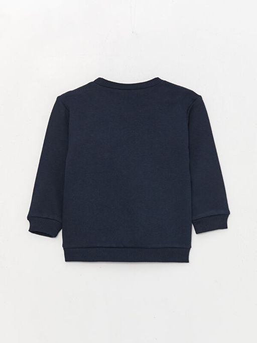 Bisiklet Yaka Bask?l? Uzun Kollu Erkek Bebek Sweatshirt ve E?ofman Alt? 2li Tak?m - Waikiki фото 3