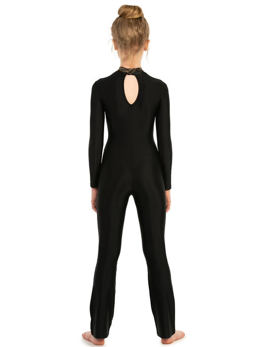 7955 Комбинезон с длинным рукавом, воротник стойкой, из бифлекса