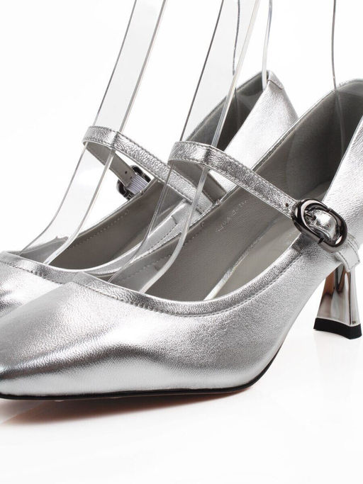 06-939A-841C GREY/SILVER Туфли женские (натуральная кожа)
