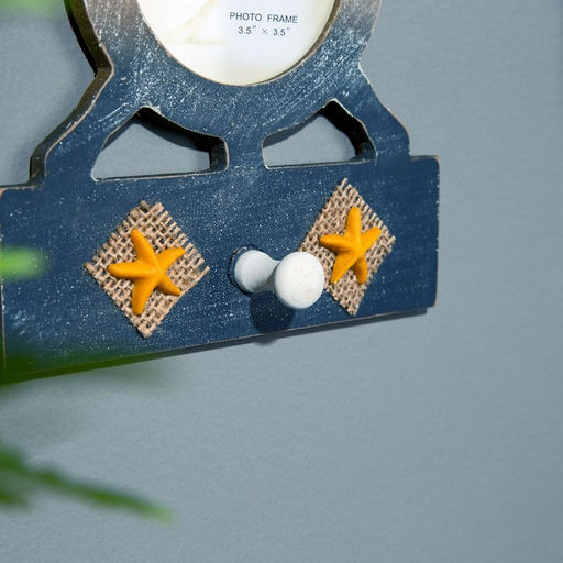 Фоторамка для фотографий настенная с вешалкой Штурвал, дерево, 20?16 см