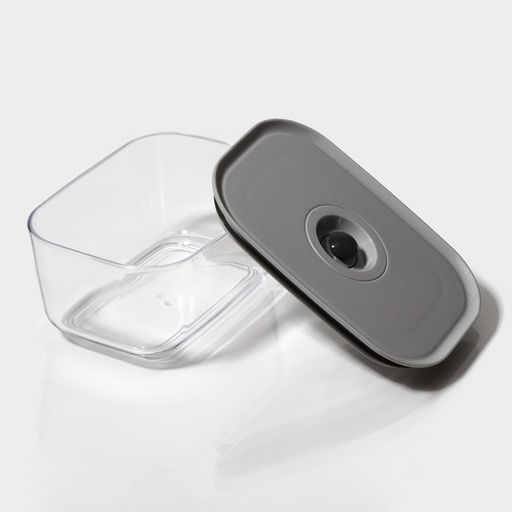 Контейнер для еды с вакуумным клапаном Доляна, пластик, 360 мл, 13.8×10×6.2 см, прозрачный