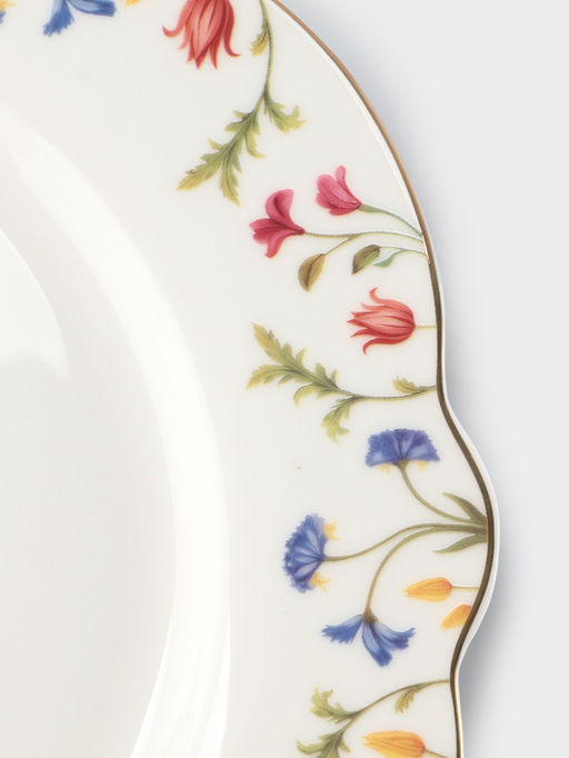 Тарелка WY Flowers song, d=26.5 см, фарфор, белая