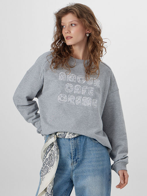 Свитшот женский с надписью Amour cafe creme - Mark formelle фото 6