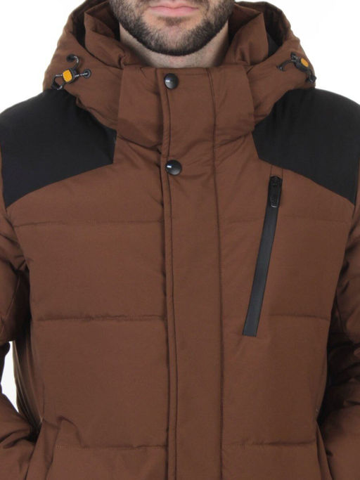 D6263 BROWN Куртка мужская зимняя (200 гр. холлофайбер)