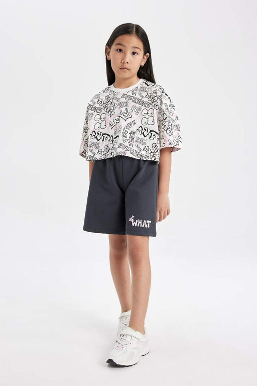 Шорты с принтом для девочек - Defacto фото 6