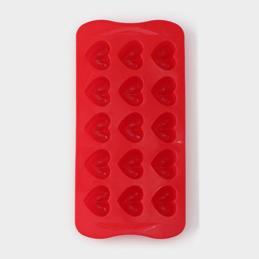 Форма для конфет и шоколада Доляна Сердечки, силикон, 20.5?10 см, 15 ячеек (3?2.6 см), МИКС  фото 3