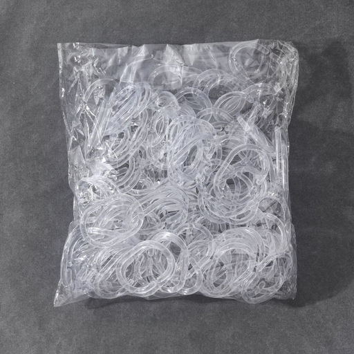 Цена за 120 шт. Кольцо для карниза, овальное, 55×36, толщина 5 мм, прозрачное