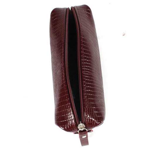 Косметичка Croco-К-721 натуральная кожа (1 отдел), бордо игуана (78) 265362  фото 3