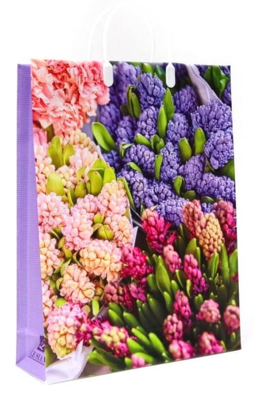 9873 Сумка пластик. BAL 182 (32х42х10см) большая,Гиацинты *20