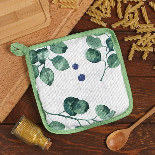 Прихватка Доляна Eucalyptus 19х19см,100%хл, рогожка 164 гр/м2