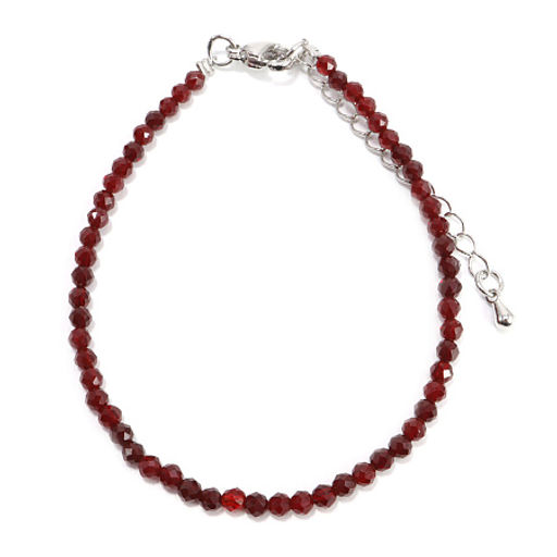 Браслет Шпинель с алмазной огранкой Аметистовый 3мм