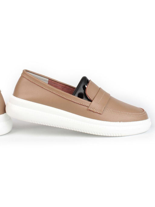 03-ZL-8501 DK. BEIGE/BROWN Полуботинки женские (натуральная кожа) - Фабричный китай фото 13