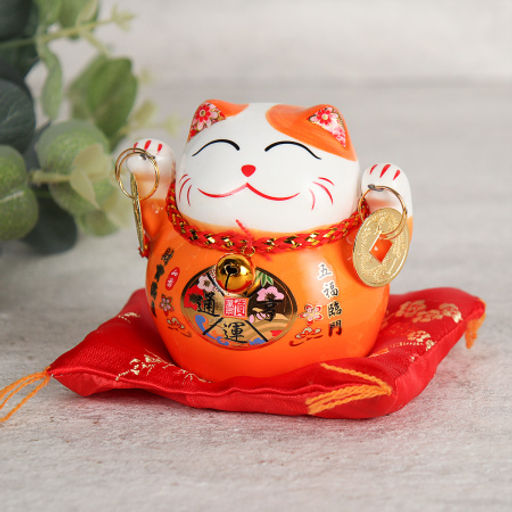 Копилка Кот манэки-нэко на коврике 8 см / 201 /уп 150/ - ГалеонТрейд фото 5