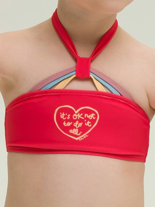 PELICAN, купальный костюм для девочек, Красный фото 5