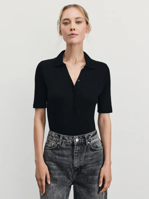 Боди в рубчик из хлопка / Zarina  фото 7
