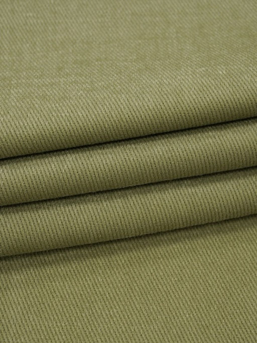 Джинс с ворсом цв.Св.оливковый хаки, ш.1.45м, хлопок-100%, 330гр/м.кв - Купава фото 2