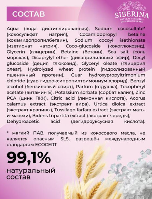 Шампунь с цинком “Мягкое очищение и профилактика перхоти”