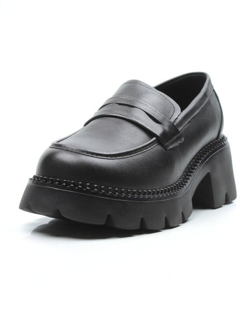 03-5938 BLACK Лоферы женские (натуральная кожа)