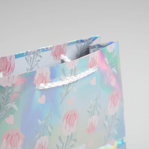 Пакет подарочный голографический Happy, 15 12 5,5 см - Дарите счастье фото 3