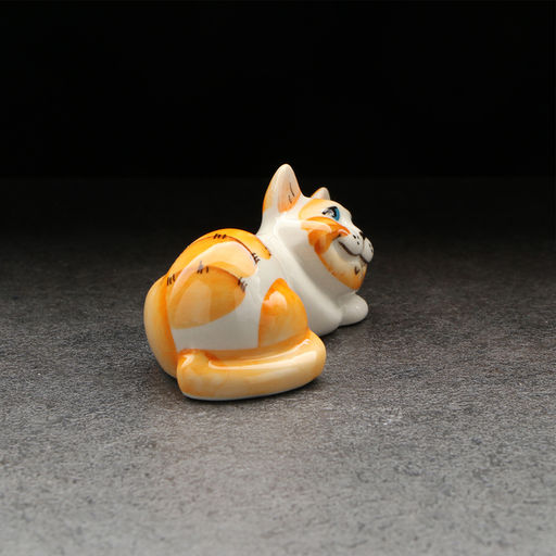Фигурка фарфоровая «Котя Муся», рыжая, 9 см