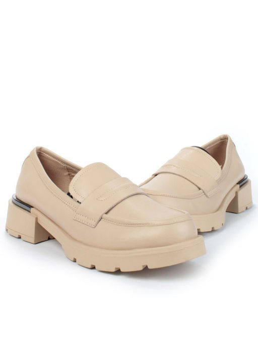 01-PDS132-3 DK. BEIGE Ботинки демисезонные женские (натуральная кожа)