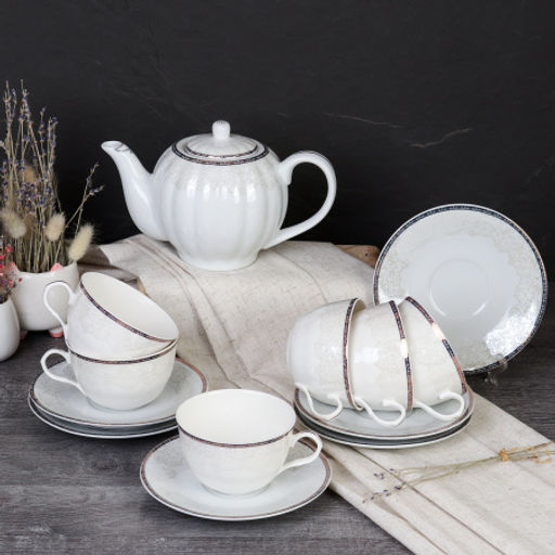 Чайный набор 13 предметов с чайником / LY-2109 Нежность Тонкостенный фарфор - Галеонтрейд фото 2